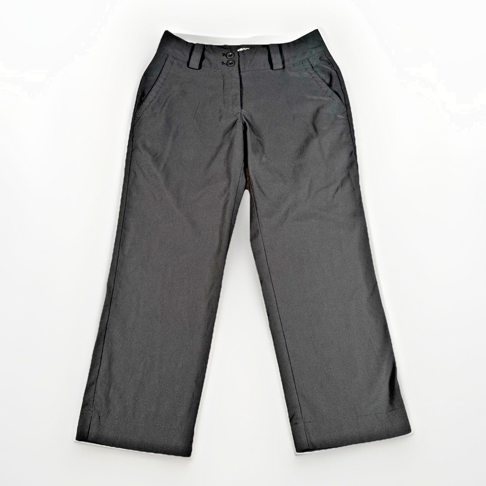 Nike Golf Tour Performance Pants Womens 0 Black Dri-FIT Crop Trousers